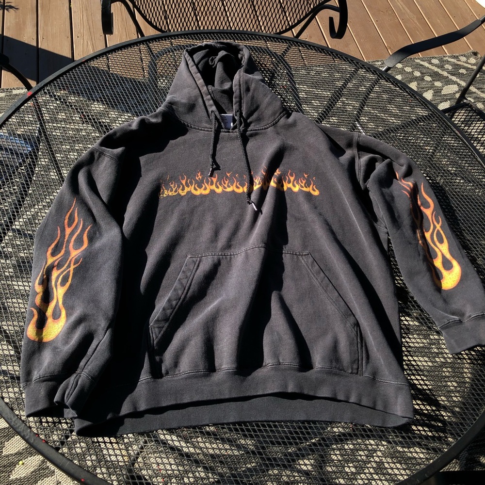 Black Flame Vintage Hoodie